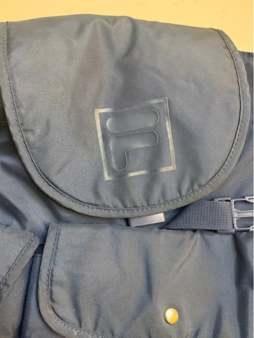 Vintage Fila navy blue back pack with pockets